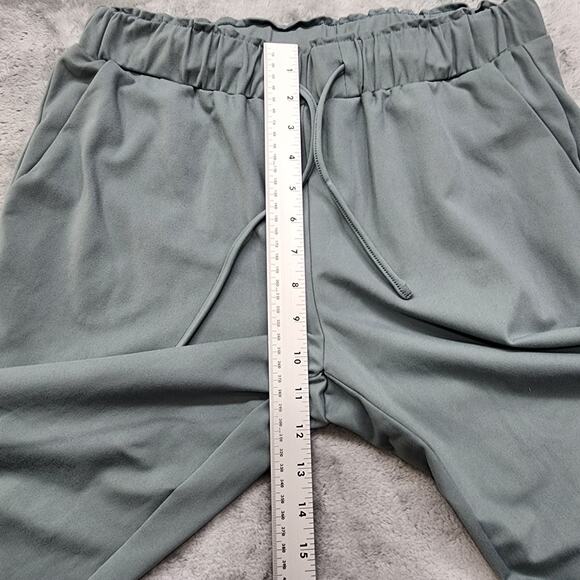Joie Pants Womens M Green Pull On Tapered Crop Drawstring Pockets Casual Lounge - Picture 9 of 12